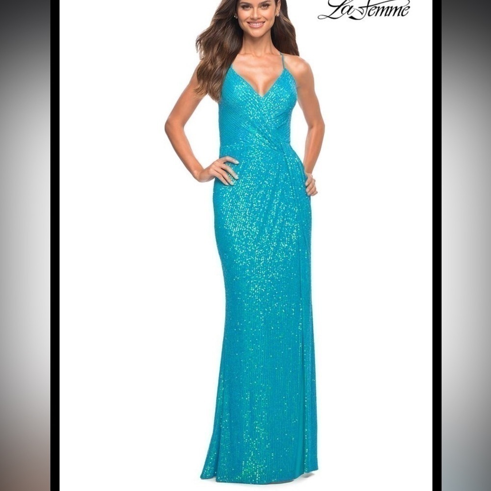 LA FEMME‎ prom 30747 maxi dress NWT